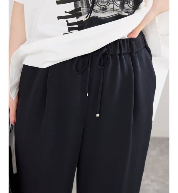 IENA「《予約》ウォッシャブルシルキーサテンイージーパンツ」|その他|