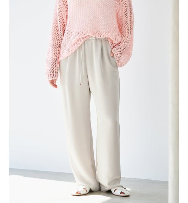 IENA「《予約》ウォッシャブルシルキーサテンイージーパンツ」|その他|