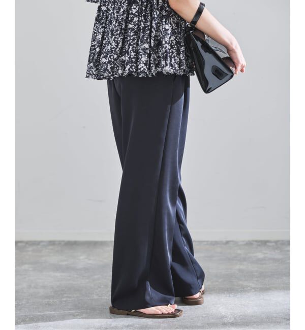 IENA「《予約》ウォッシャブルシルキーサテンイージーパンツ」|その他|