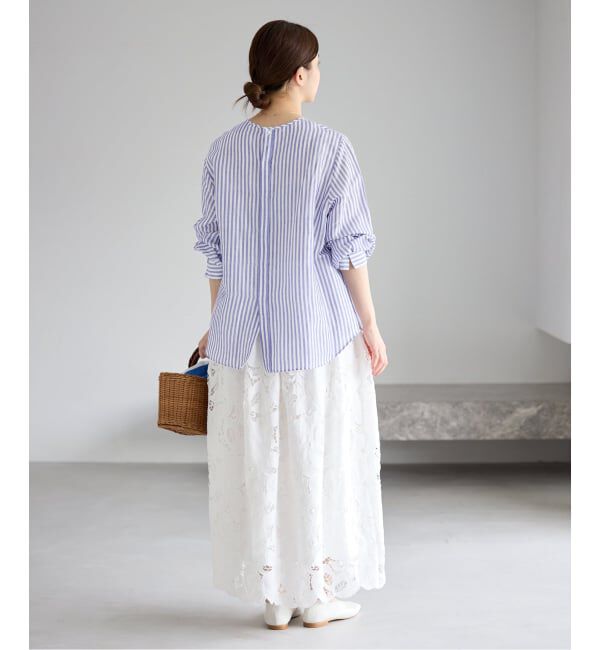 IENA「《新色/WEB限定/追加3》ラミーリヨセルノーカラーブラウス」|シャツ・ブラウス|