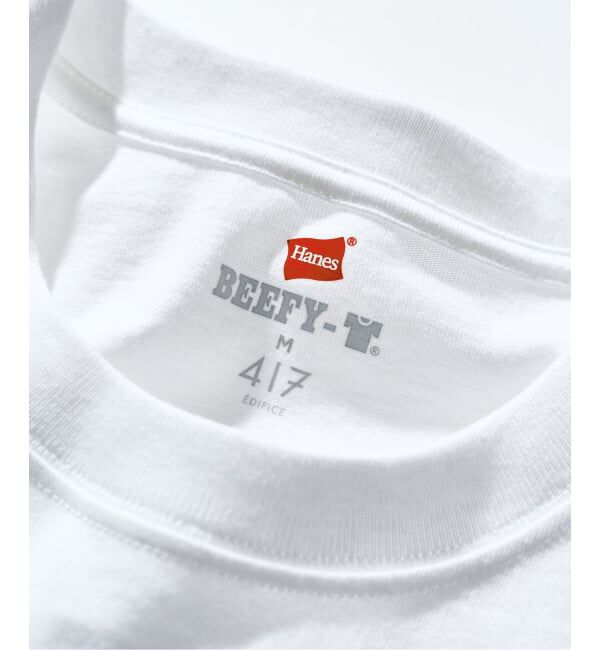 417 EDIFICE「【Hanes &times; 417 EDIFICE】別注 BEEFY CREW NECK T-SHIRT（MODERN FIT）」|Tシャツ・カットソー|