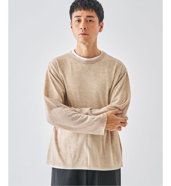 EDIFICE「《予約》レイヤード ジャージ ニット」|ニット・セーター|