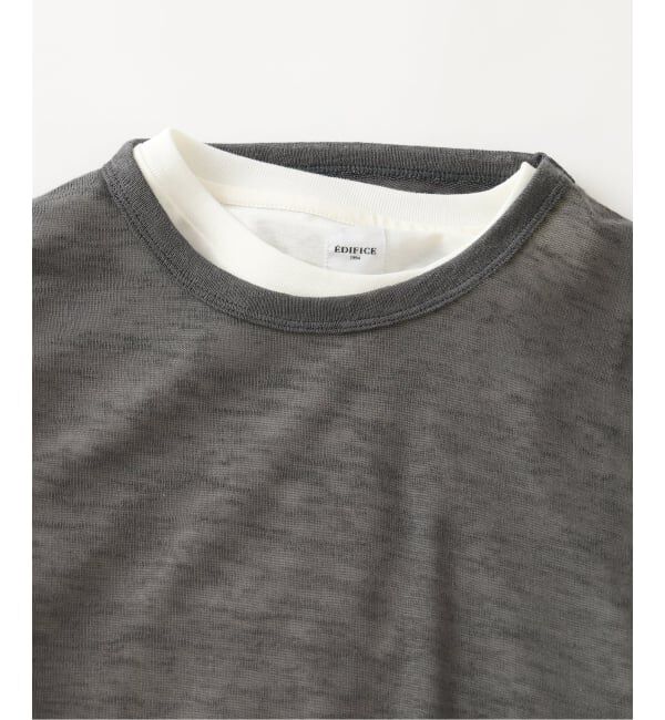 EDIFICE「《予約》レイヤード ジャージ ニット」|ニット・セーター|