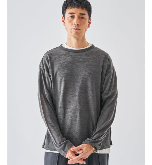 EDIFICE「《予約》レイヤード ジャージ ニット」|ニット・セーター|