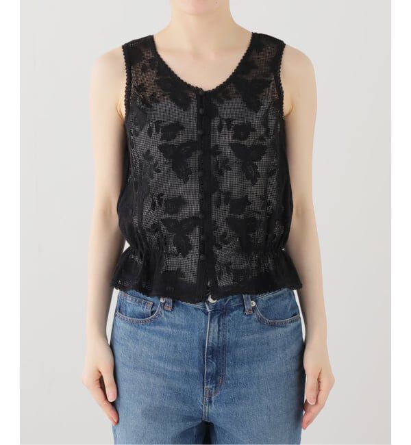 JOURNAL STANDARD「【VIVIANO / ヴィヴィアーノ】Embroidered Lace Tank」|タンクトップ|