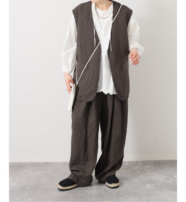 journal standard luxe「《予約》リネンヘリンボンタックイージーパンツ」|その他|