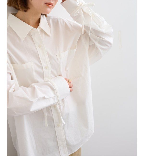 U by SPICK&SPAN「リボンスリーブオーバーシャツ」|シャツ・ブラウス|