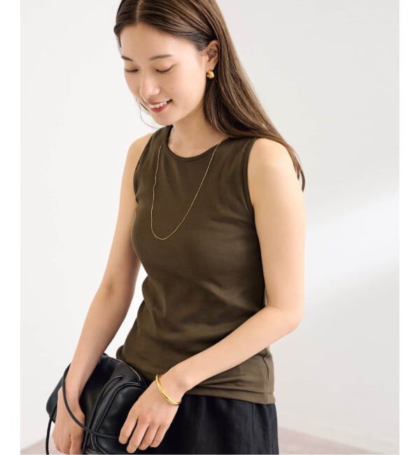 FRAMeWORK「≪追加≫2WAYベアテレコタンク2」|タンクトップ|ブラウン