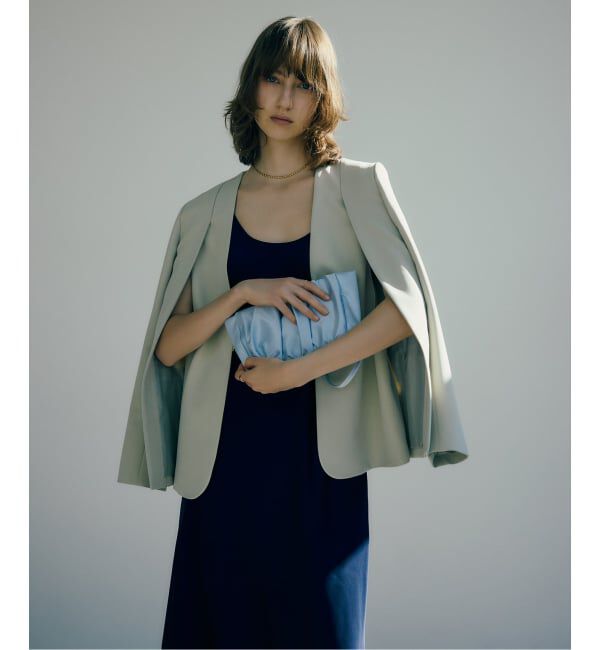  「2WAYスリットジャケット」|ノーカラージャケット|