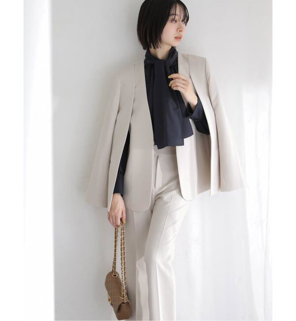  「2WAYスリットジャケット」|ノーカラージャケット|