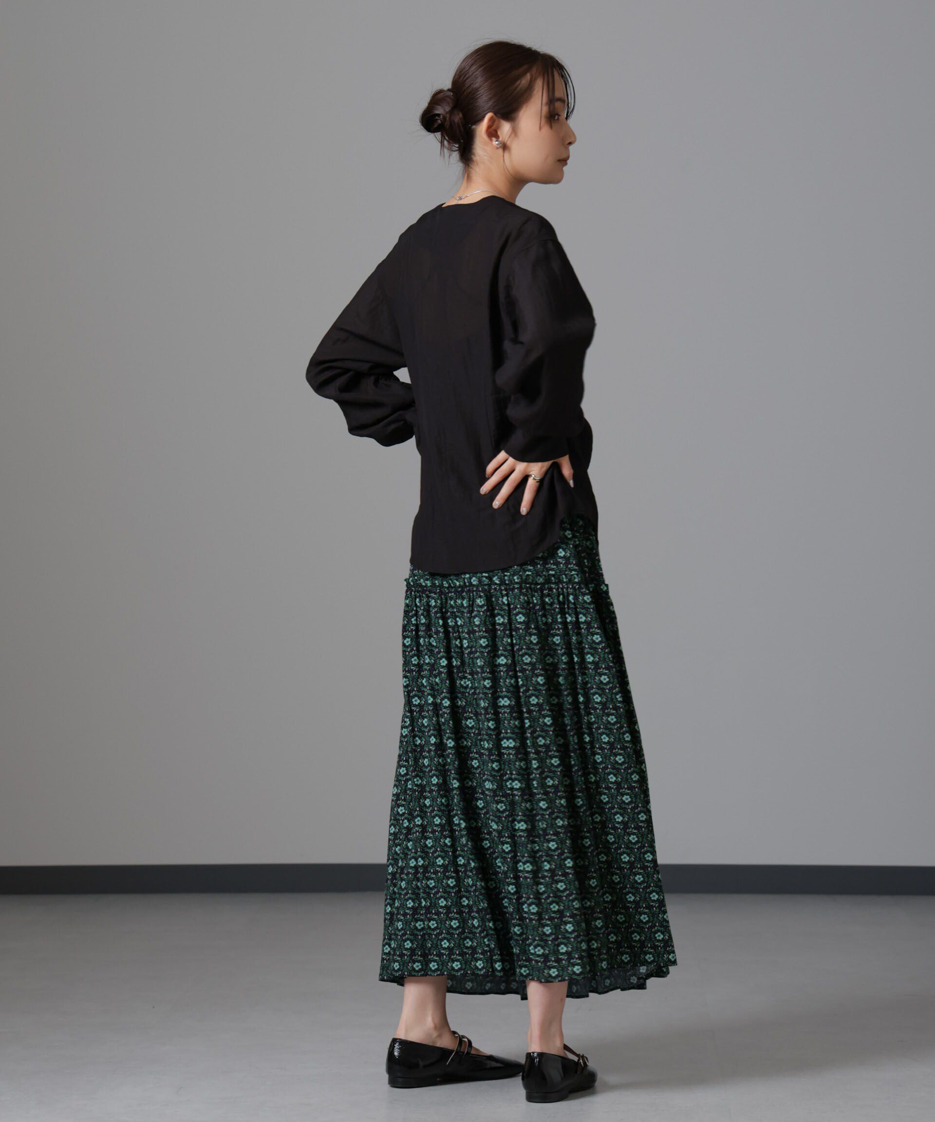 nano･universe「サークルフワラープリントスカート」|スカート|