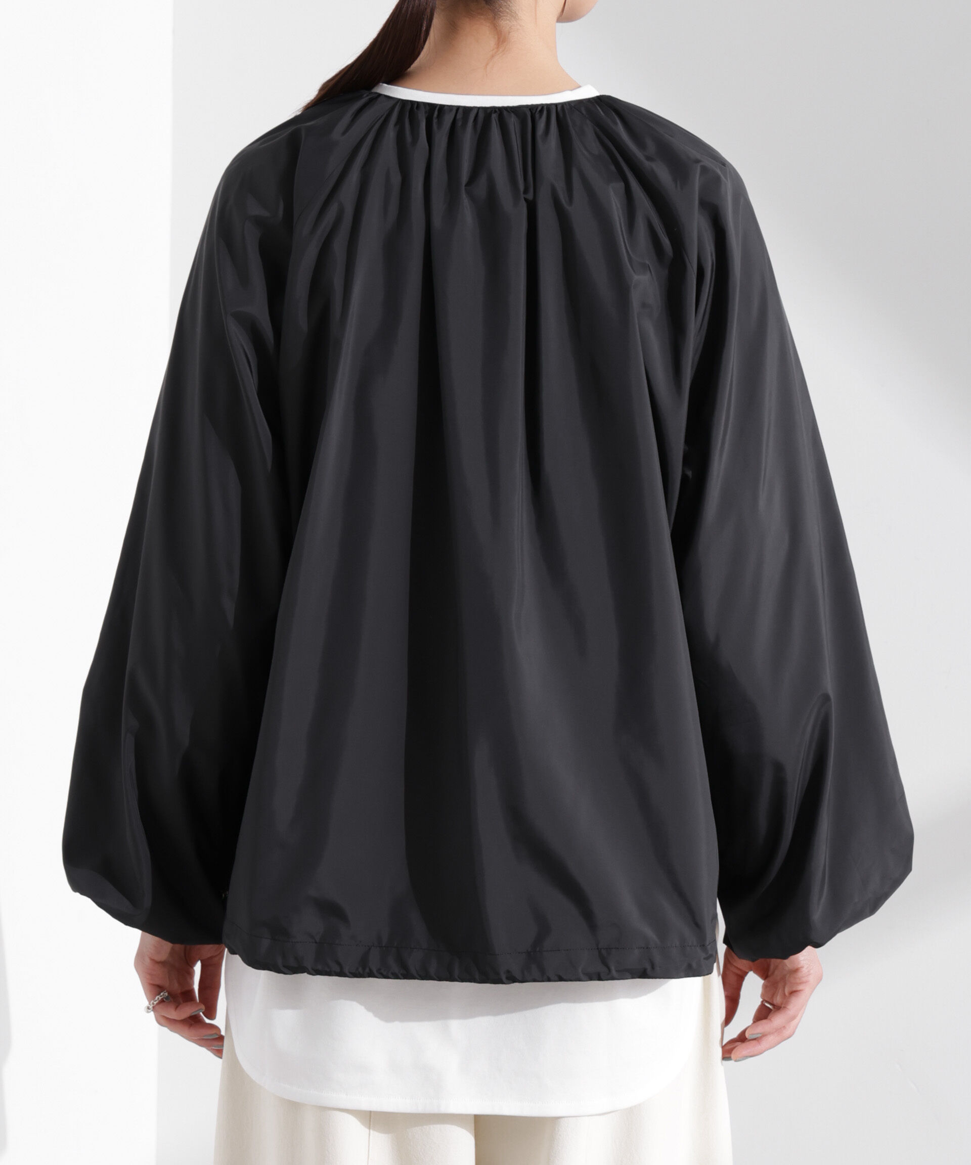 nano･universe「ソフトギャザージップブルゾン」|ブルゾン・スタジャン|