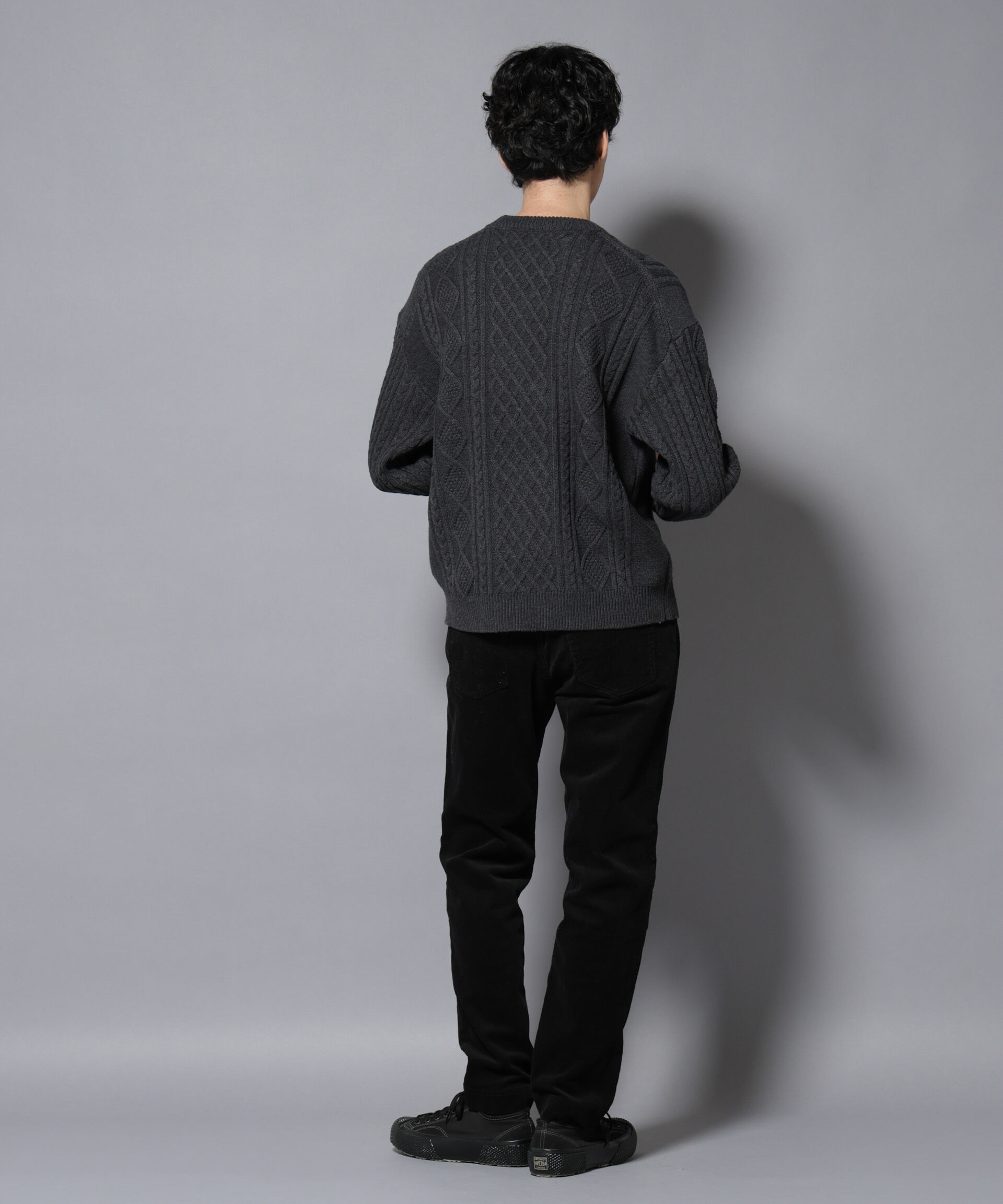 nano･universe「コットンMIXバルキーケーブルニット」|ニット・セーター|