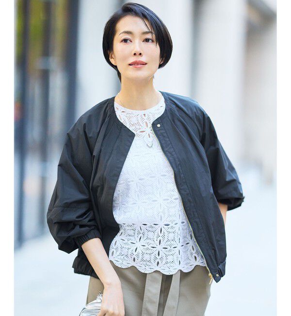 自由区「【カタログ掲載・持ち運びに最適】フォルム ブルゾン」|ブルゾン・スタジャン|ブラック