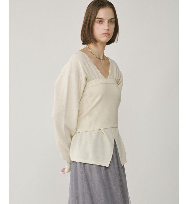 Diagram「ウールベアニットトップ」|チューブトップ|ホワイト