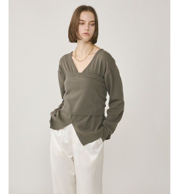 Diagram「ウールベアニットトップ」|チューブトップ|グレー