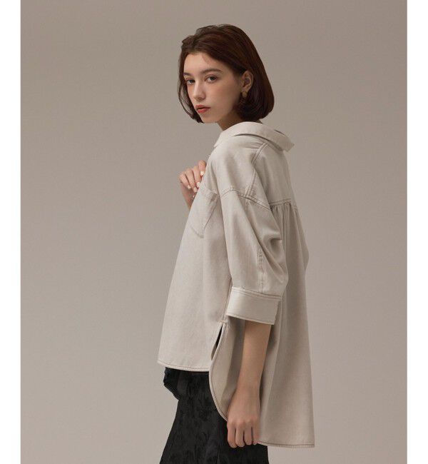 GRACE CONTINENTAL「ツイルハーフスリーブシャツ」|シャツ・ブラウス|