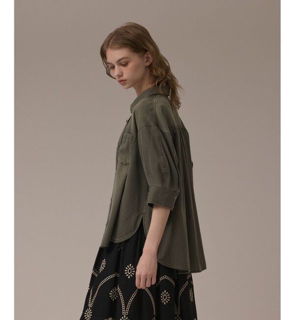 GRACE CONTINENTAL「ツイルハーフスリーブシャツ」|シャツ・ブラウス|