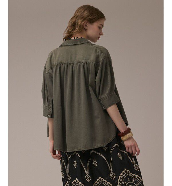 GRACE CONTINENTAL「ツイルハーフスリーブシャツ」|シャツ・ブラウス|