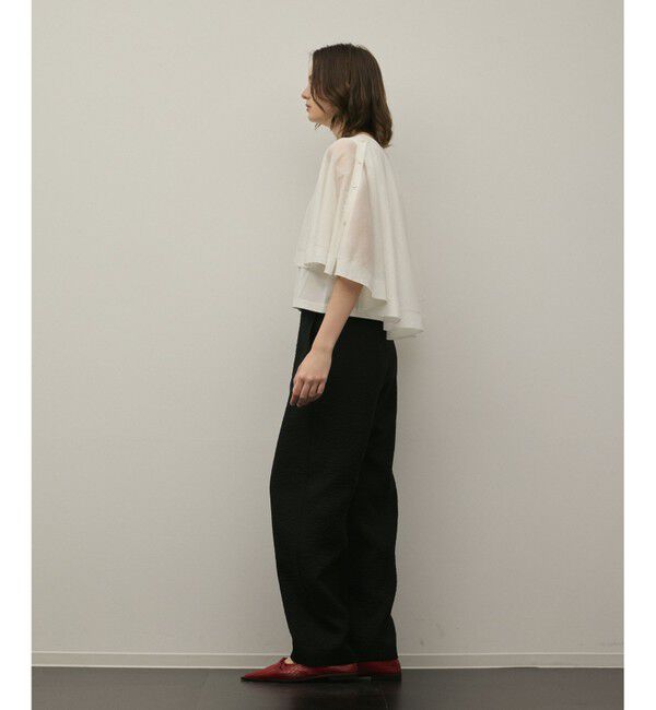 GRACE CONTINENTAL「シアーケープニットカーディガン」|カーディガン|