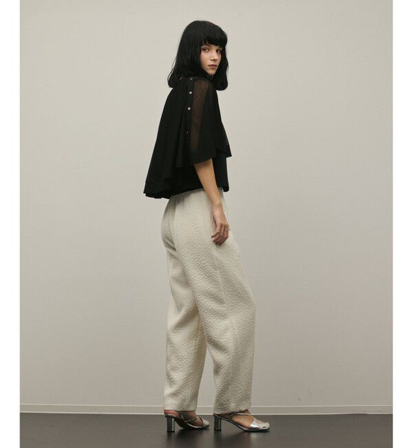 GRACE CONTINENTAL「シアーケープニットカーディガン」|カーディガン|