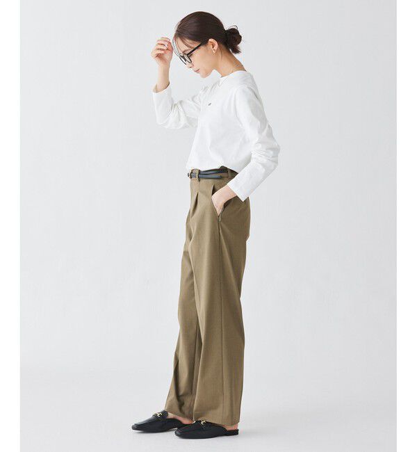 LACOSTE「ワンポイントロゴ刺繍長袖Tシャツ」|Tシャツ・カットソー|