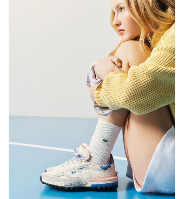 LACOSTE「レディース ELITE ACTIVE 1261 SFA / パステルカラーリング スパイクソール エリートアクティブスニーカー」|スニーカー|オフホワイト