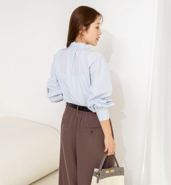 NOLLEY'S「ウォッシャブルフリル襟ブラウス」|シャツ・ブラウス|