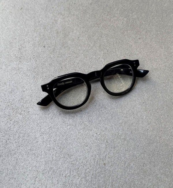 fredy emue「【haruセレクト】ブラック太フレームメガネ」|メガネ|