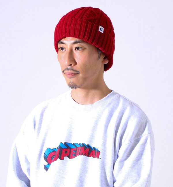 GLOSTER「【GLOSTER/グロスター】裏ボア ケーブルワッチ ニット帽」|ニット帽|