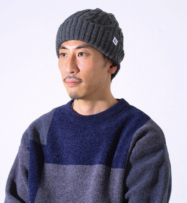GLOSTER「【GLOSTER/グロスター】裏ボア ケーブルワッチ ニット帽」|ニット帽|