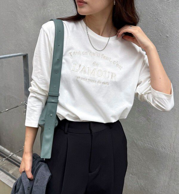 fredy emue「ワントーンロゴロンTシャツ」|Tシャツ・カットソー|