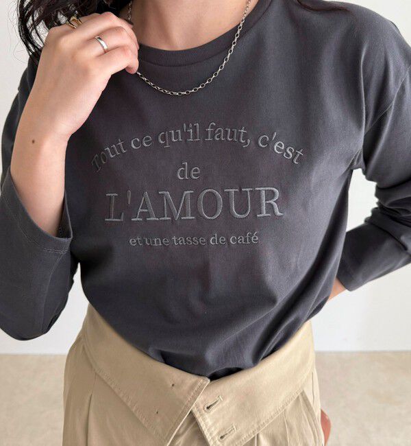 fredy emue「ワントーンロゴロンTシャツ」|Tシャツ・カットソー|