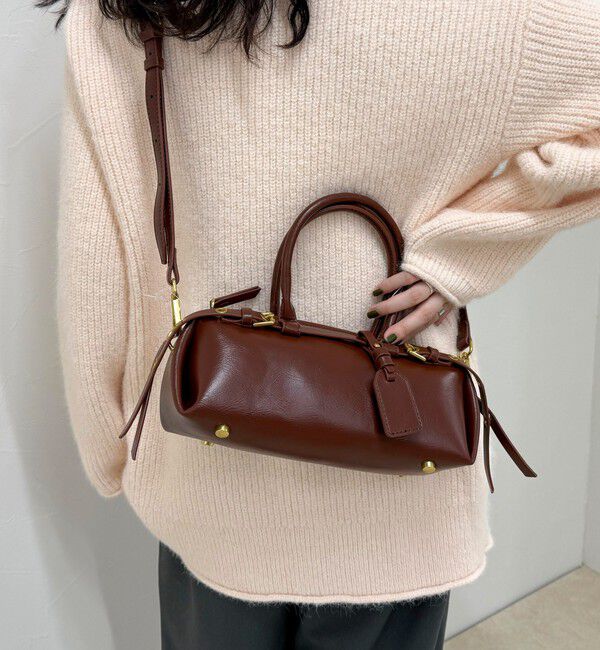 fredy emue「ダブルベルトスリムボストンバッグ」|ショルダー・メッセンジャー|