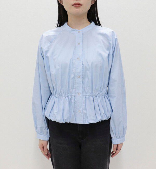 fredy emue「クロップドバルーン前開きブラウス」|シャツ・ブラウス|