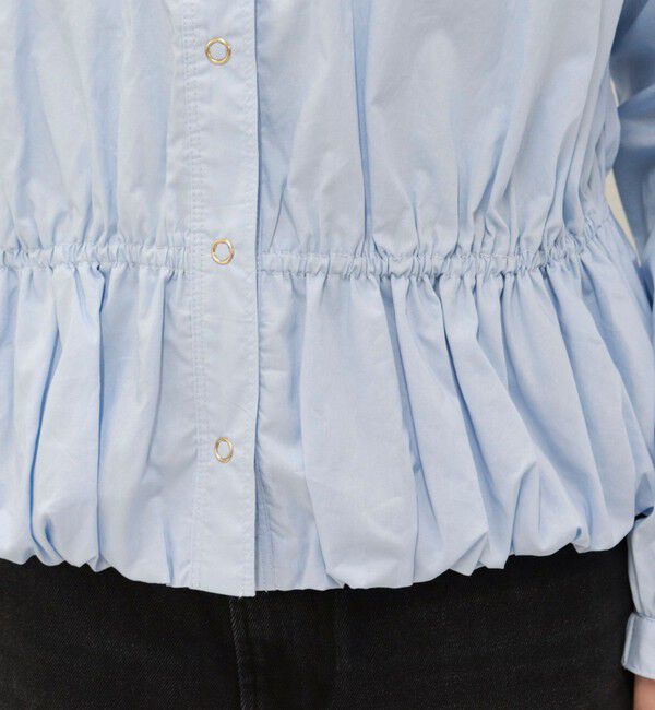 fredy emue「クロップドバルーン前開きブラウス」|シャツ・ブラウス|