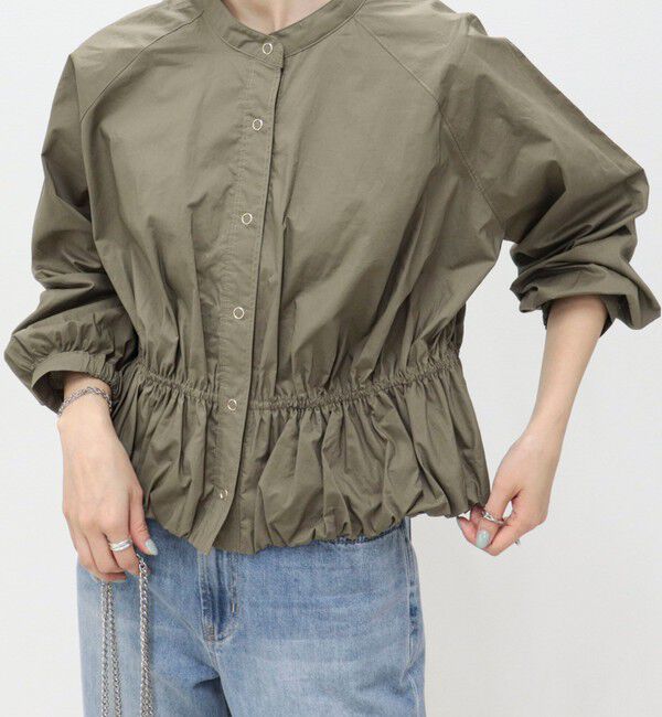 fredy emue「クロップドバルーン前開きブラウス」|シャツ・ブラウス|