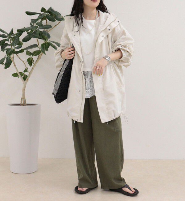 fredy emue「ナイロンミディ丈フードブルゾン」|ブルゾン・スタジャン|