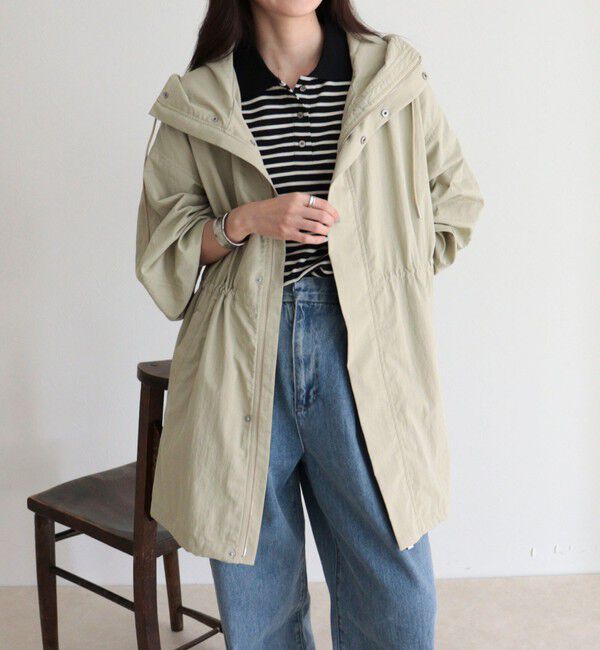 fredy emue「ナイロンミディ丈フードブルゾン」|ブルゾン・スタジャン|