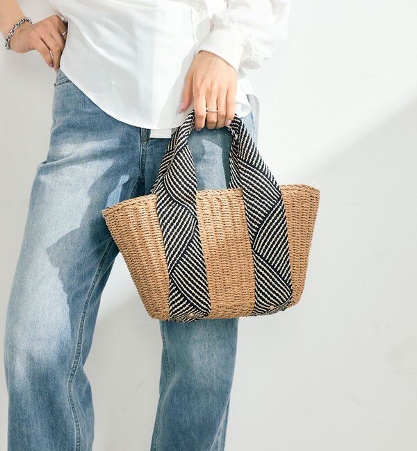 fredy emue「ラメテープハンドルカゴバッグ」|かごバッグ|