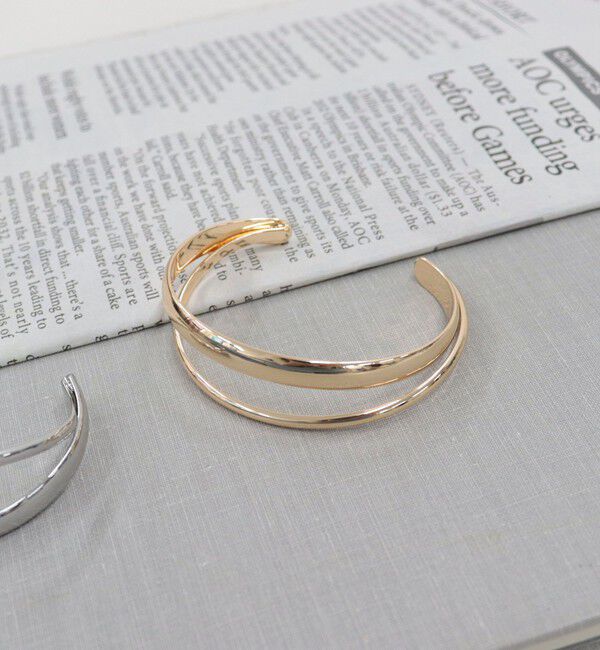 fredy emue「ダブルラインバングル」|ブレスレット・バングル|ゴールド