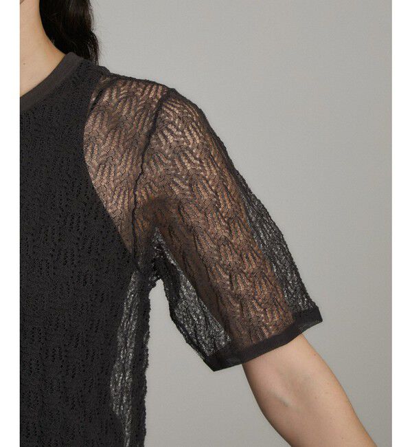 SALON adam et rope'「シアーレースハーフスリーブ2WAYカーディガン」|カーディガン|