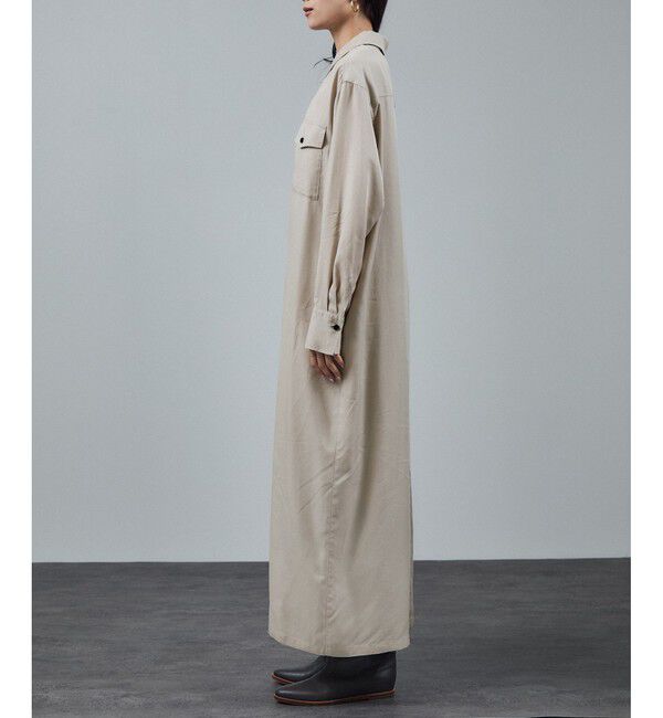 SALON adam et rope'「セルロースウォッシャブルシャツワンピース」|ワンピース|