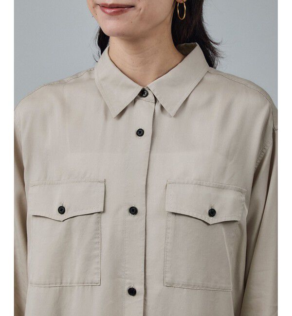 SALON adam et rope'「セルロースウォッシャブルシャツワンピース」|ワンピース|