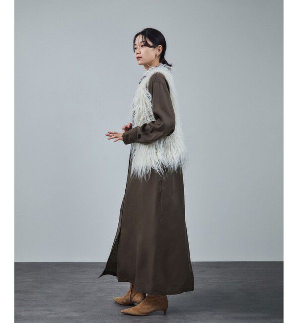 SALON adam et rope'「セルロースウォッシャブルシャツワンピース」|ワンピース|