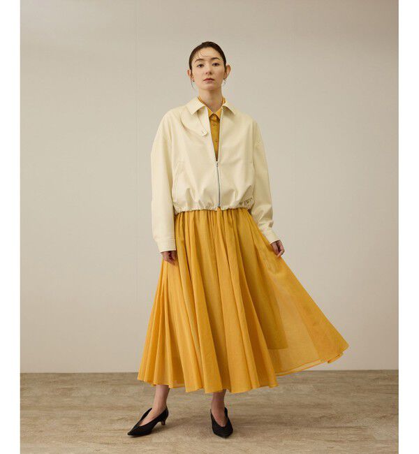 ROPE「コットンオーガンジーシアーボリュームスカート/イージーケア」|スカート|