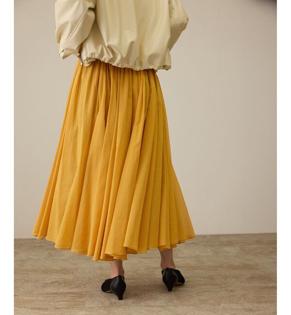 ROPE「コットンオーガンジーシアーボリュームスカート/イージーケア」|スカート|