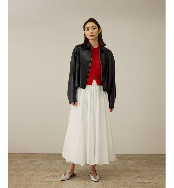 ROPE「コットンオーガンジーシアーボリュームスカート/イージーケア」|スカート|