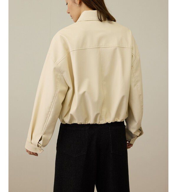 ROPE「シンセティックレザーブルゾン」|ブルゾン・スタジャン|