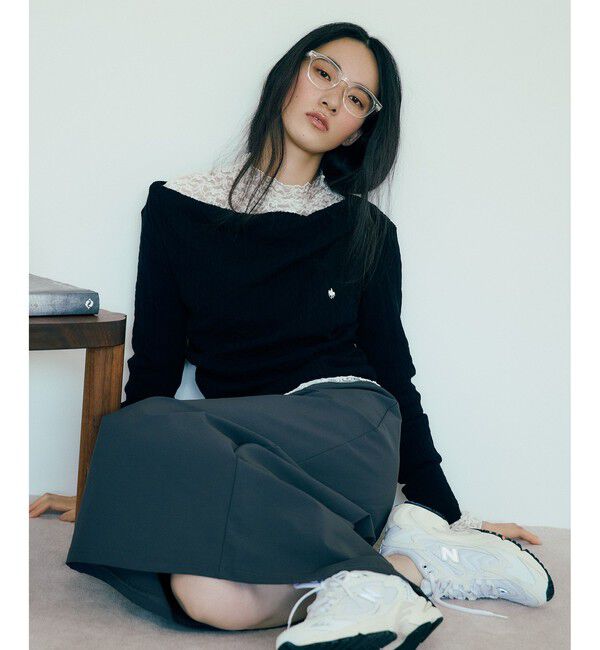 VIS「【POLO BCS】VIS別注ケーブルドレープトップス」|ニット・セーター|